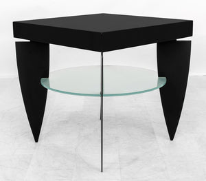 Post Modern Lacquer and Glass Occasional Table (8883664814387)