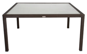 Janus et Cie Woven & Glass Outdoor Table, 21st C (8862147346739)