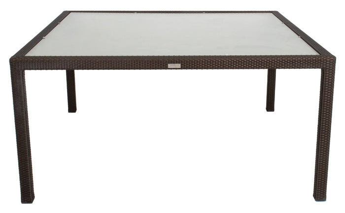 Janus et Cie Woven & Glass Outdoor Table, 21st C
