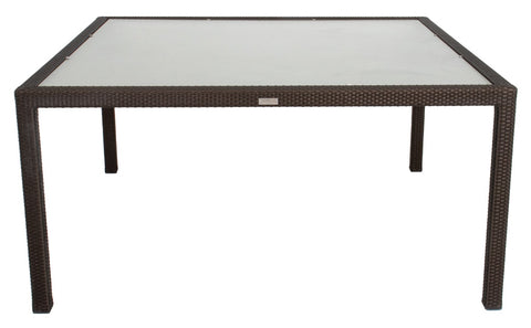 Janus et Cie Woven & Glass Outdoor Table, 21st C