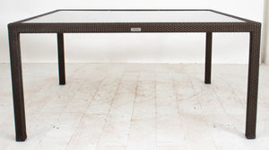 Janus et Cie Woven & Glass Outdoor Table, 21st C (8862147346739)