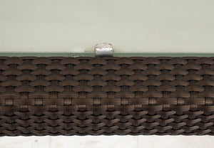 Janus et Cie Woven & Glass Outdoor Table, 21st C (8862147346739)