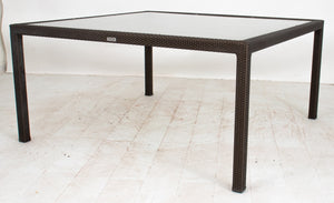 Janus et Cie Woven & Glass Outdoor Table, 21st C (8862147346739)