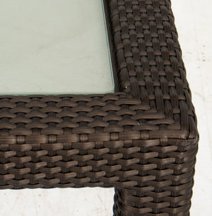 Janus et Cie Woven & Glass Outdoor Table, 21st C (8862147346739)