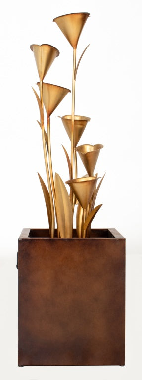 Southeast Asian Style Gilded Lily Fountain, 21st C