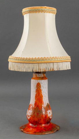 Le Verre Francais Art Deco Cameo Glass Lamp Base
