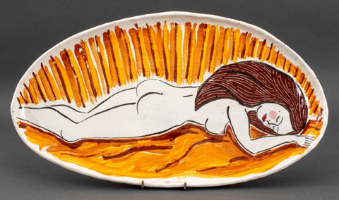 Louis Mendez Ceramic Art Pottery Platter