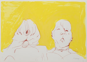 Maria Lassnig "Double Self Portrait" Screenprint (8891128840499)