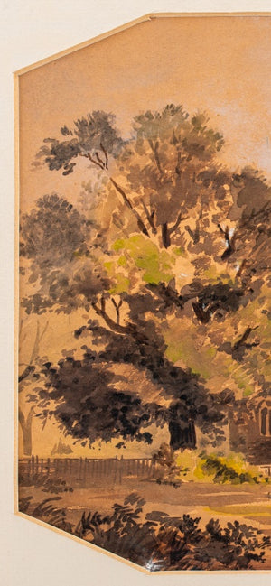 After Samuel Read "A Country Church", Watercolor (8939009933619)