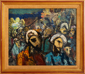 Illegibly Signed Expressionist Oil on Panel, 1965 (9680075981107)