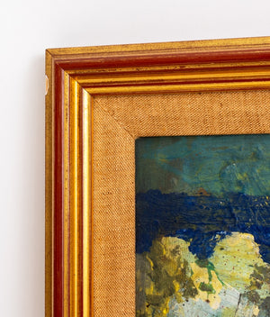 Illegibly Signed Expressionist Oil on Panel, 1965 (9680075981107)