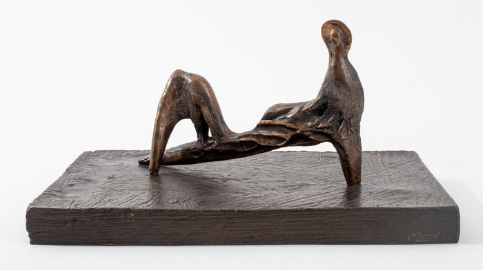 Henry Moore "Reclining Figure: Stiff Leg" Bronze