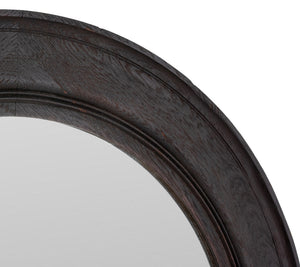 Ebonized Wood Circular Mirror (9551395422515)