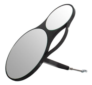 Modern Mahogany Round Articulated Shaving Mirror (9644954550579)