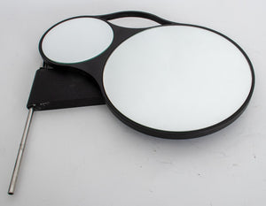 Modern Mahogany Round Articulated Shaving Mirror (9644954550579)