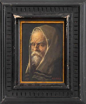 Maximillian Rasko Portrait of a Rabbi Oil on Board (9680080929075)