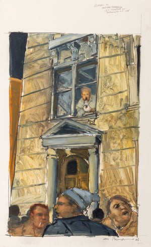 Michael Paraskevas Protests Acrylic on Paper, 1986 (9688053449011)