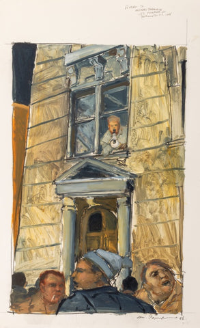 Michael Paraskevas Protests Acrylic on Paper, 1986