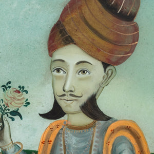 Indian Reverse Glass Painted Portrait of Nobleman (9771900797235)