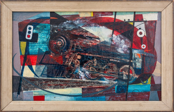 Harry Morningstern "Engine" Oil on Canvas
