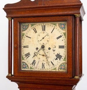 George III Style Oak Long Case Clock, 19th C. (9458362351923)