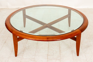 Tihany for Pace Glass-Topped Mahogany Low Table (9419833278771)