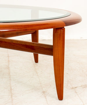 Tihany for Pace Glass-Topped Mahogany Low Table (9419833278771)