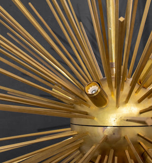Italian Modern Large Brass Sputnik Chandelier (9419867717939)