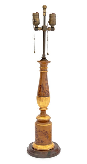 Italian Giltwood Columnar Table Lamp (9771887067443)
