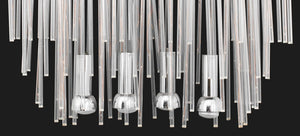 Modernist Fiber Optic and Chrome Chandelier (9460656341299)
