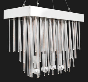 Modernist Fiber Optic and Chrome Chandelier (9460656341299)