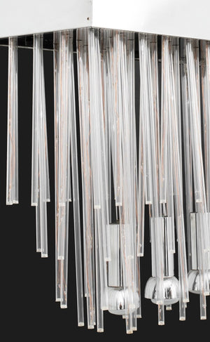 Modernist Fiber Optic and Chrome Chandelier (9460656341299)