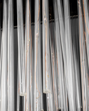Modernist Fiber Optic and Chrome Chandelier (9460656341299)
