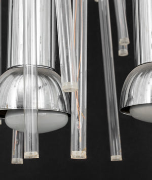 Modernist Fiber Optic and Chrome Chandelier (9460656341299)