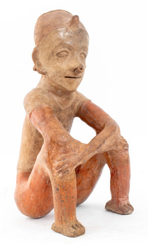 Nayarit Pre-Columbian Seated Male Figure