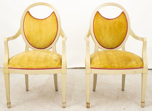 Jamie Drake Lacquered Transitional Armchairs, Pair (9579518296371)