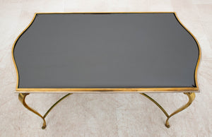Hollywood Regency Glass Top Coffee Table (9690145095987)