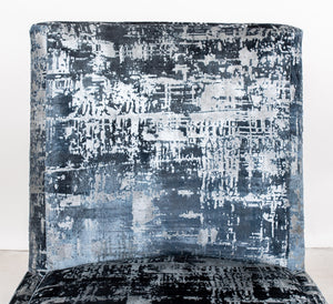 Pair of Vladimir Kagan Velvet Covered Key Chairs (9634265137459)