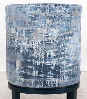 Pair of Vladimir Kagan Velvet Covered Key Chairs (9634265137459)
