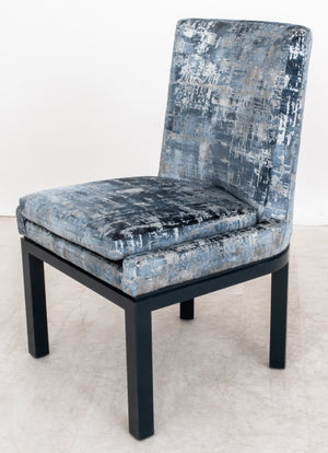 Pair of Vladimir Kagan Velvet Covered Key Chairs (9634265137459)