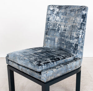 Pair of Vladimir Kagan Velvet Covered Key Chairs (9634265137459)