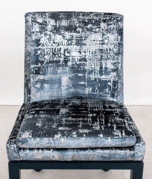 Pair of Vladimir Kagan Velvet Covered Key Chairs (9634265137459)