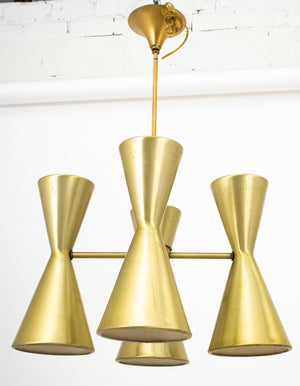 Mid-Century Modern Hourglass Form Chandelier (9553782604083)