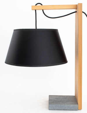 Contemporary Cherrywood and Slate Table Lamp (9612414812467)