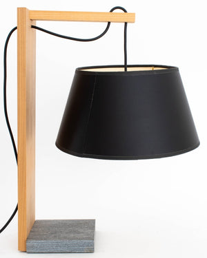 Contemporary Cherrywood and Slate Table Lamp (9612414812467)