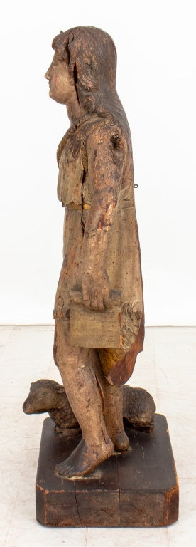 Saint John the Baptist Wood Sculpture, 19th Century (9678090731827)