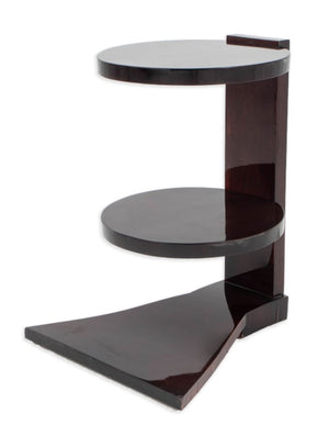 Leleu Style Art Deco Rosewood 2-Tiered End Table (9690138706227)