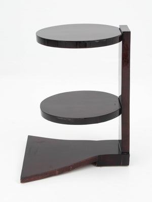Leleu Style Art Deco Rosewood 2-Tiered End Table (9690138706227)