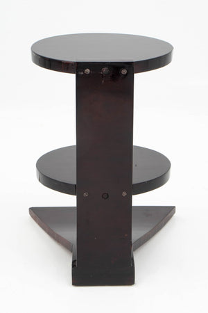 Leleu Style Art Deco Rosewood 2-Tiered End Table (9690138706227)