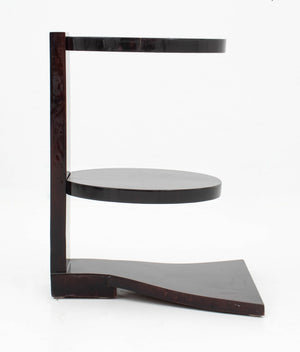 Leleu Style Art Deco Rosewood 2-Tiered End Table (9690138706227)